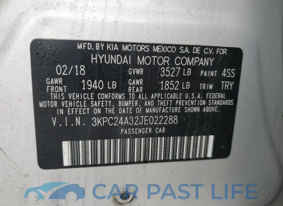 3KPC24A32JE022288# 13