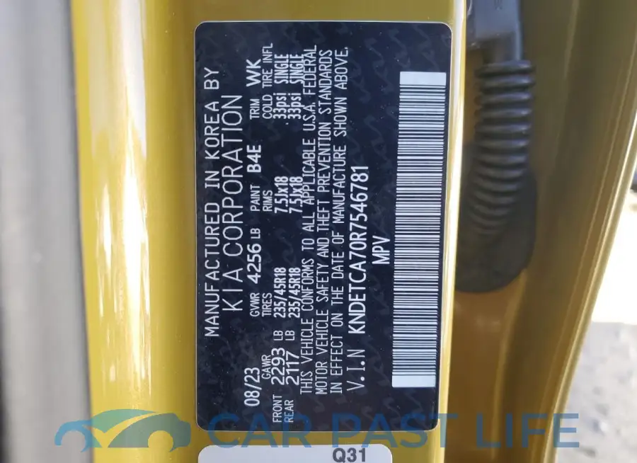KNDETCA70R7546781# 13