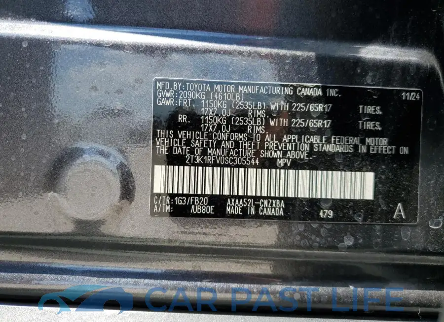 2T3K1RFV0SC305544# 13