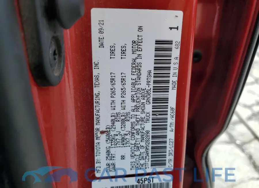 5TFCZ5AN9MX282890# 13