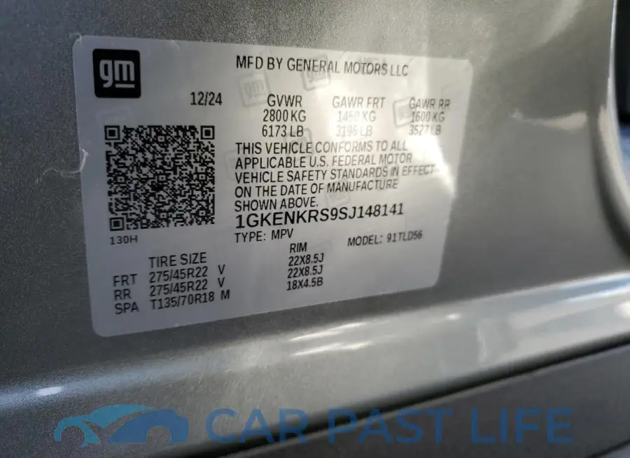 1GKENKRS9SJ148141# 13