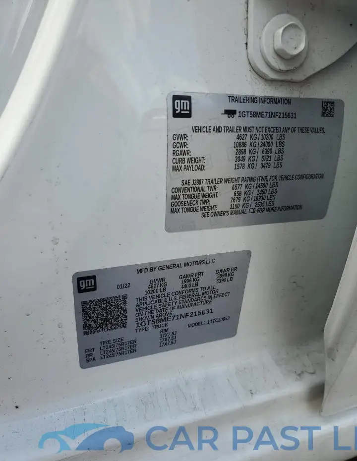1GT58ME71NF215631# 13