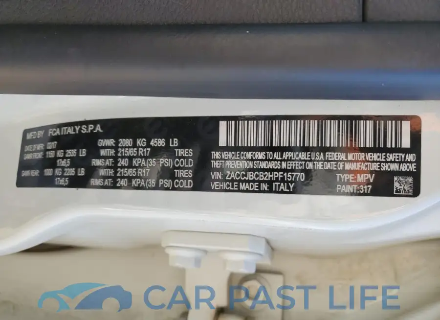 ZACCJBCB2HPF15770# 13