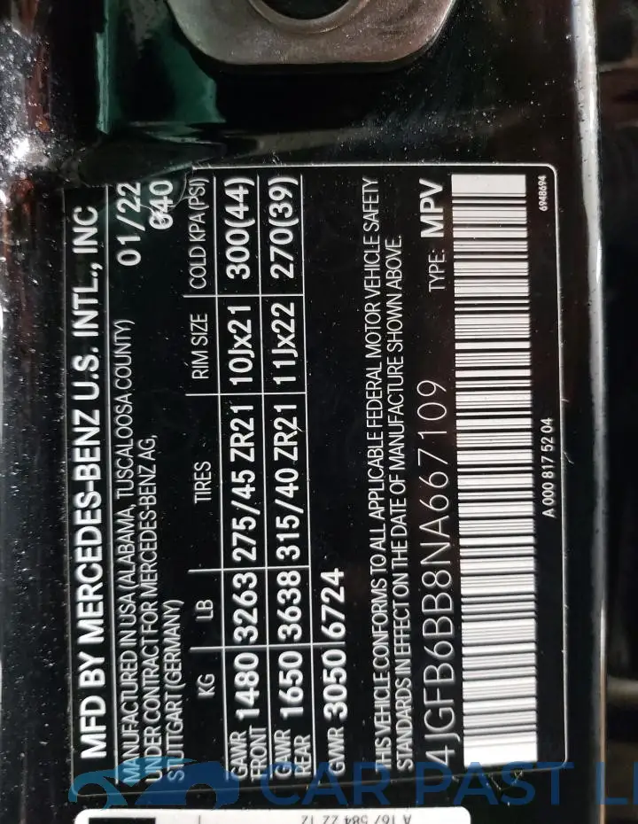 4JGFB6BB8NA667109# 13