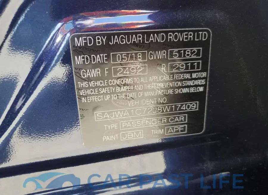 SAJWA1C72J8W17409# 12
