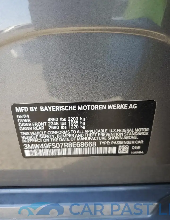 3MW49FS07R8E68668# 13