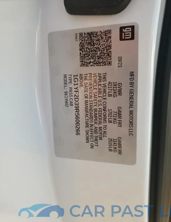 1G1YF2D39R5600266# 13