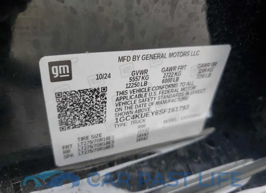 1GC4KUEY6SF161793# 10
