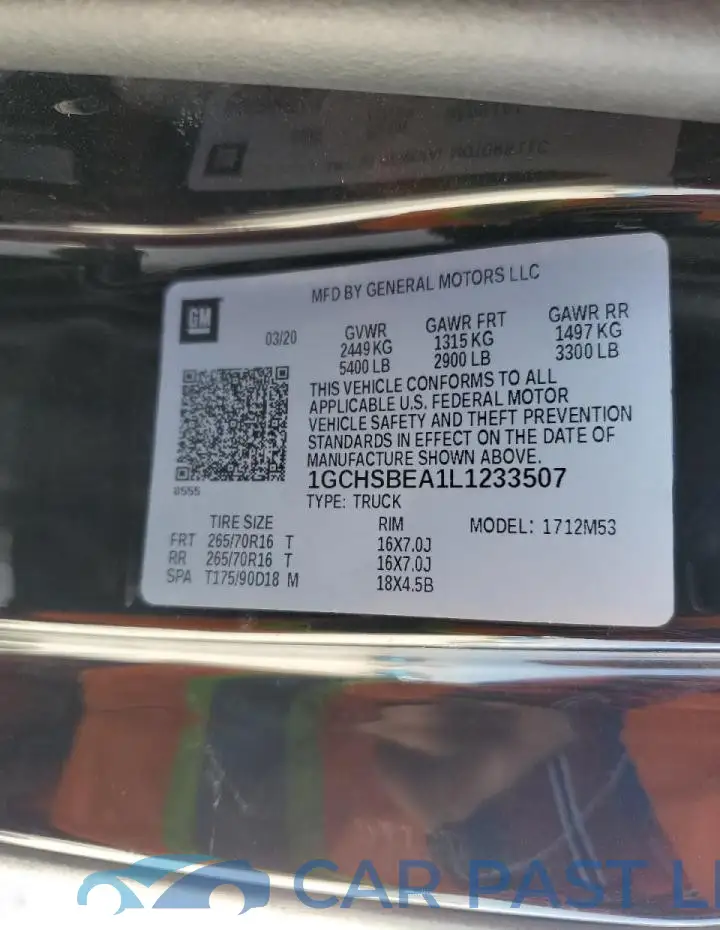 1GCHSBEA1L1233507# 12