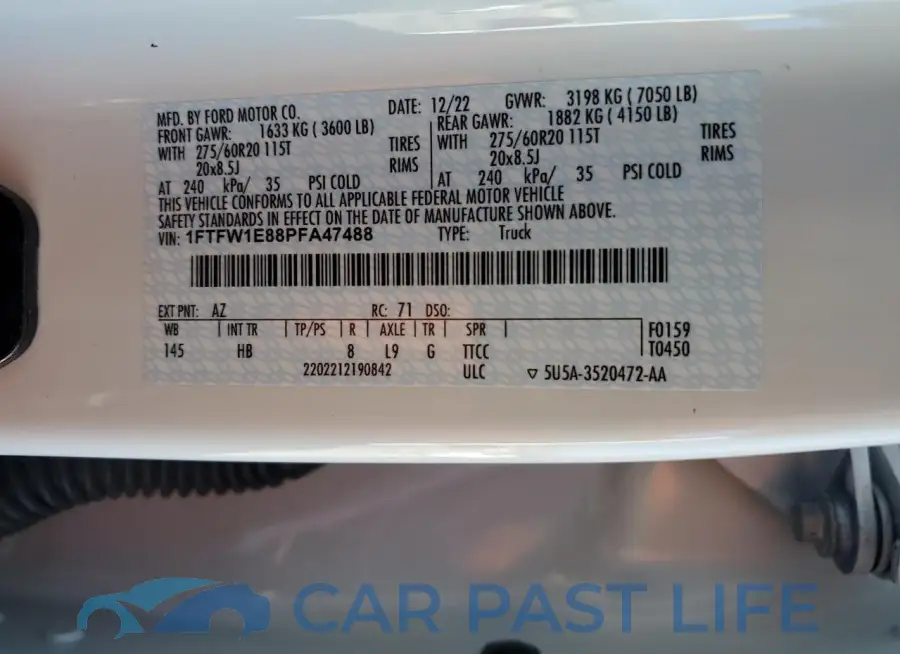 1FTFW1E88PFA47488# 12