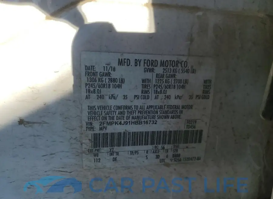 2FMPK4J91HBB16732# 13