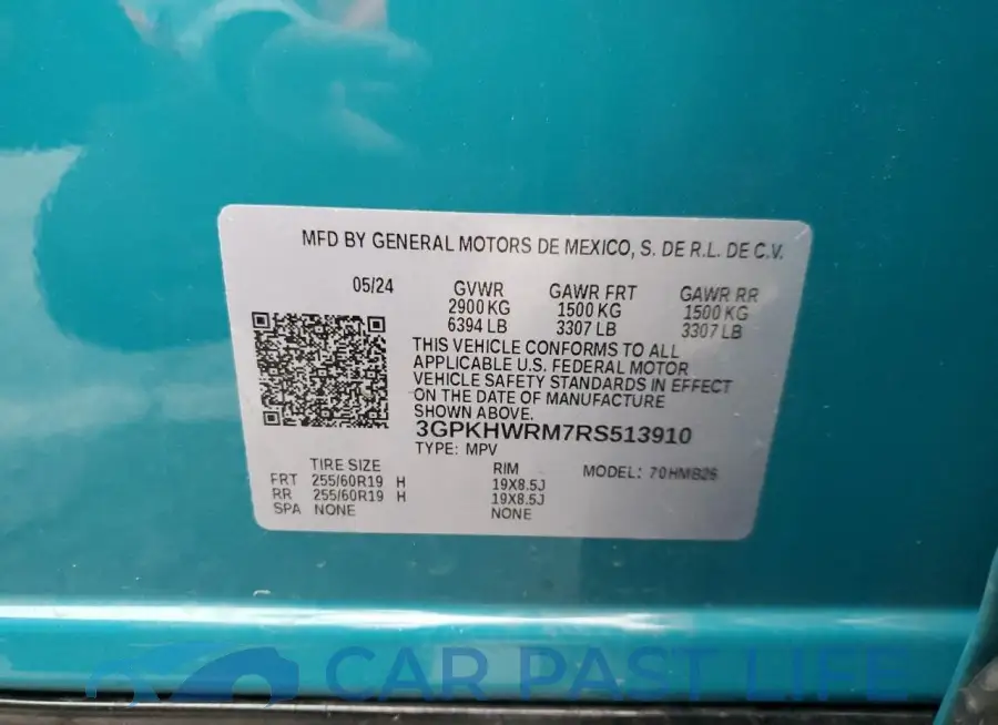 3GPKHWRM7RS513910# 13