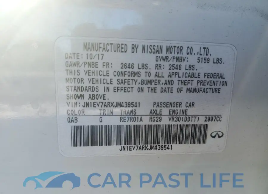 JN1EV7ARXJM439541# 12