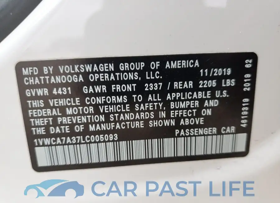1VWCA7A37LC005093# 13