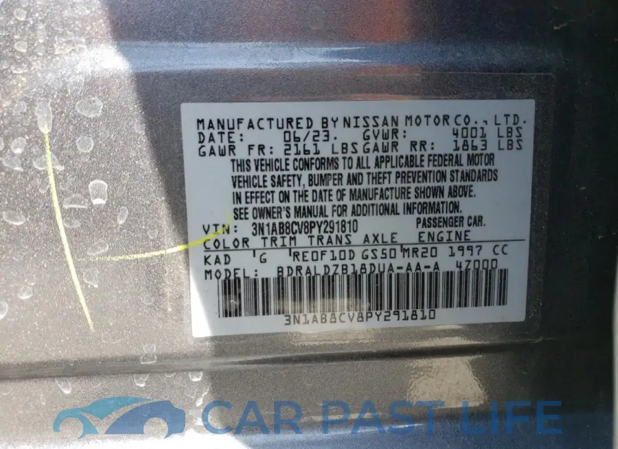 3N1AB8CV8PY291810# 12