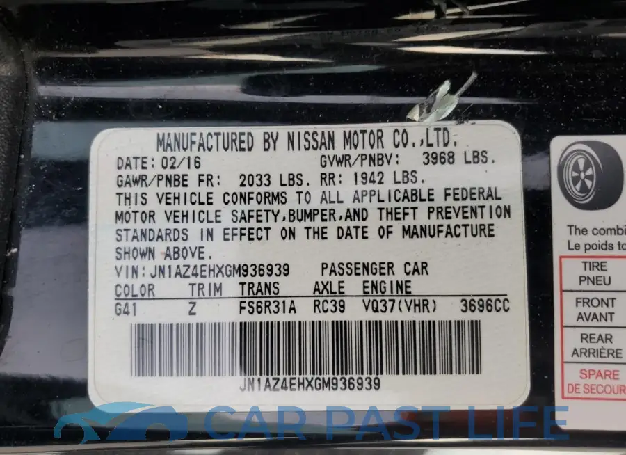 JN1AZ4EHXGM936939# 12