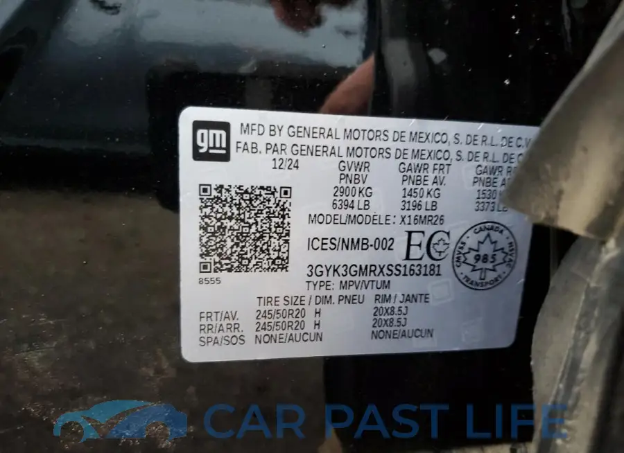 3GYK3GMRXSS163181# 14