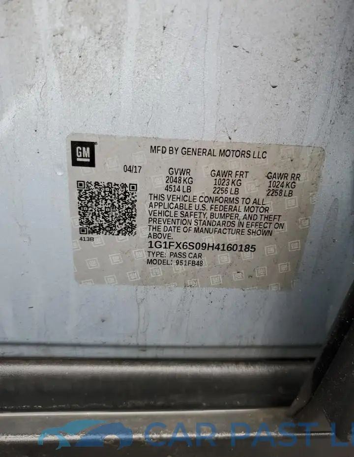 1G1FX6S09H4160185# 12