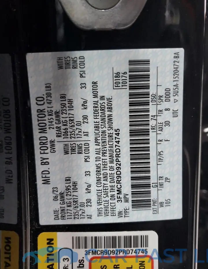 3FMCR9D92PRD74745# 13