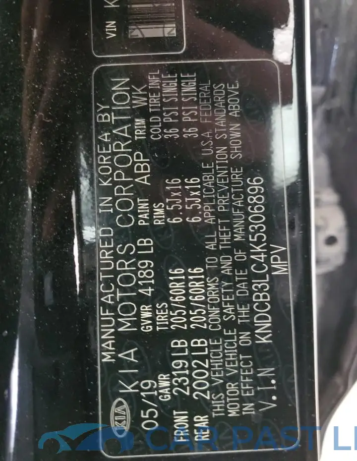 KNDCB3LC4K5306896# 13