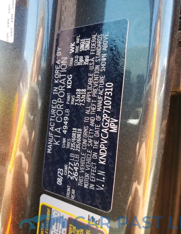 KNDPVCAG2P7107310# 12