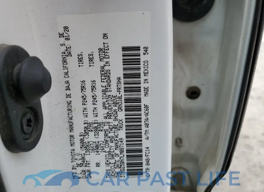 3TMDZ5BN7LM087149# 12