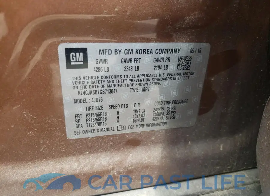 KL4CJASB7GB713047# 13