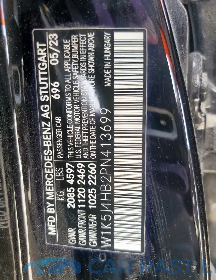 W1K5J4HB2PN413699# 12