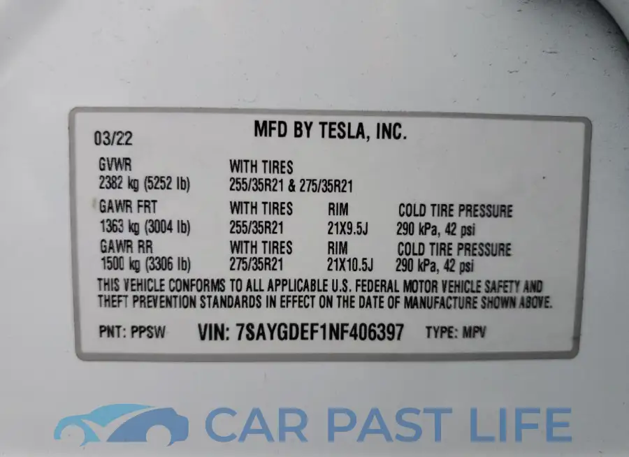 7SAYGDEF1NF406397# 12