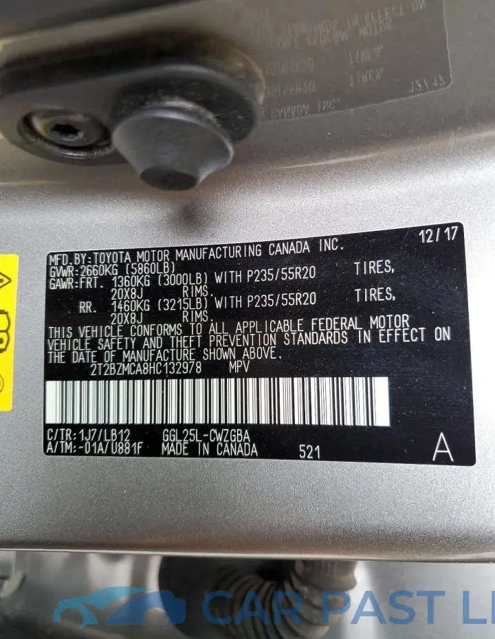 2T2BZMCA8HC132978# 13