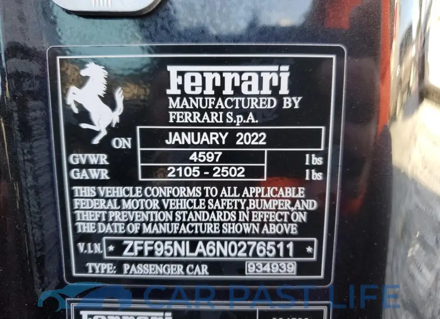 ZFF95NLA6N0276511# 13