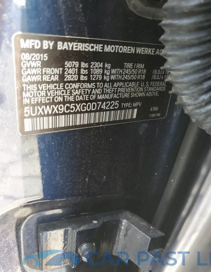 5UXWX9C5XG0D74225# 13