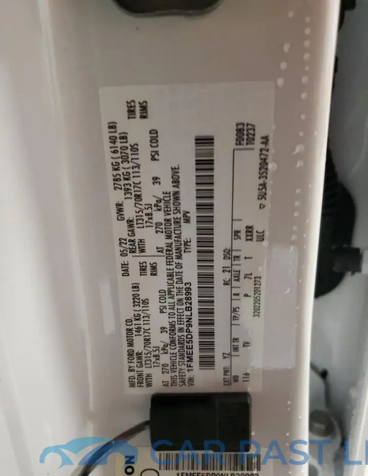1FMEE5DP9NLB28993# 12