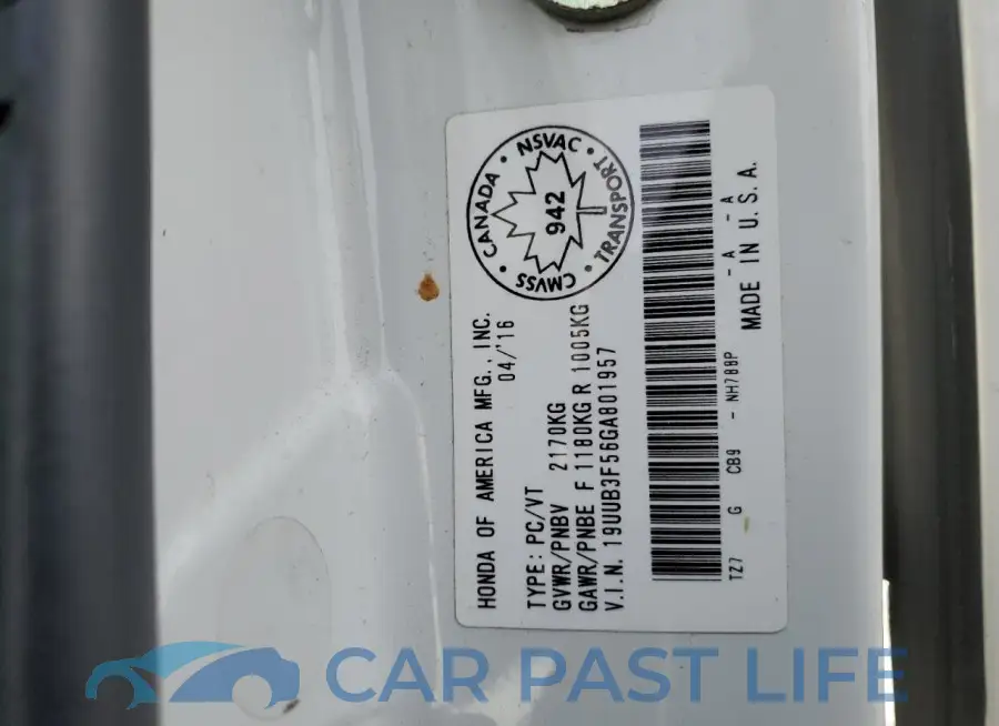 19UUB3F56GA801957# 12