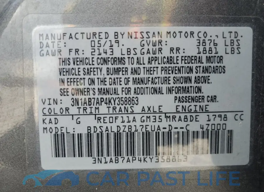 3N1AB7AP4KY358863# 13