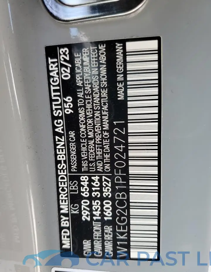 W1KEG2CB1PF024721# 12