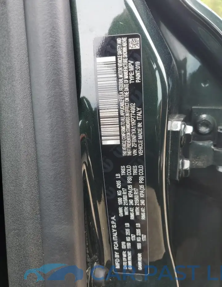 ZFBNFYA11KP774992# 13