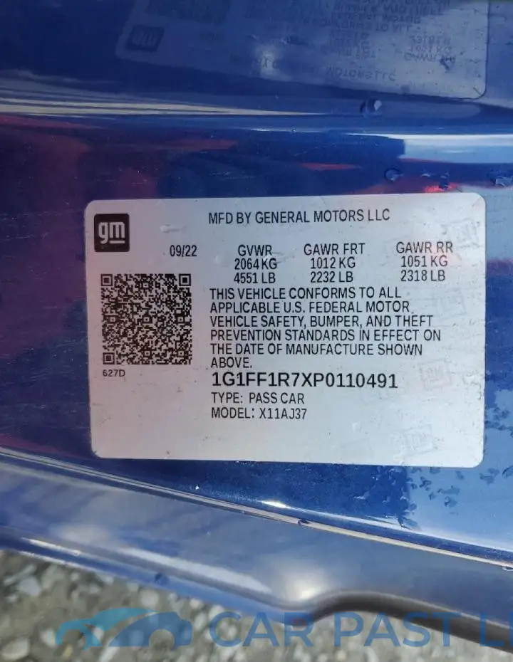 1G1FF1R7XP0110491# 12