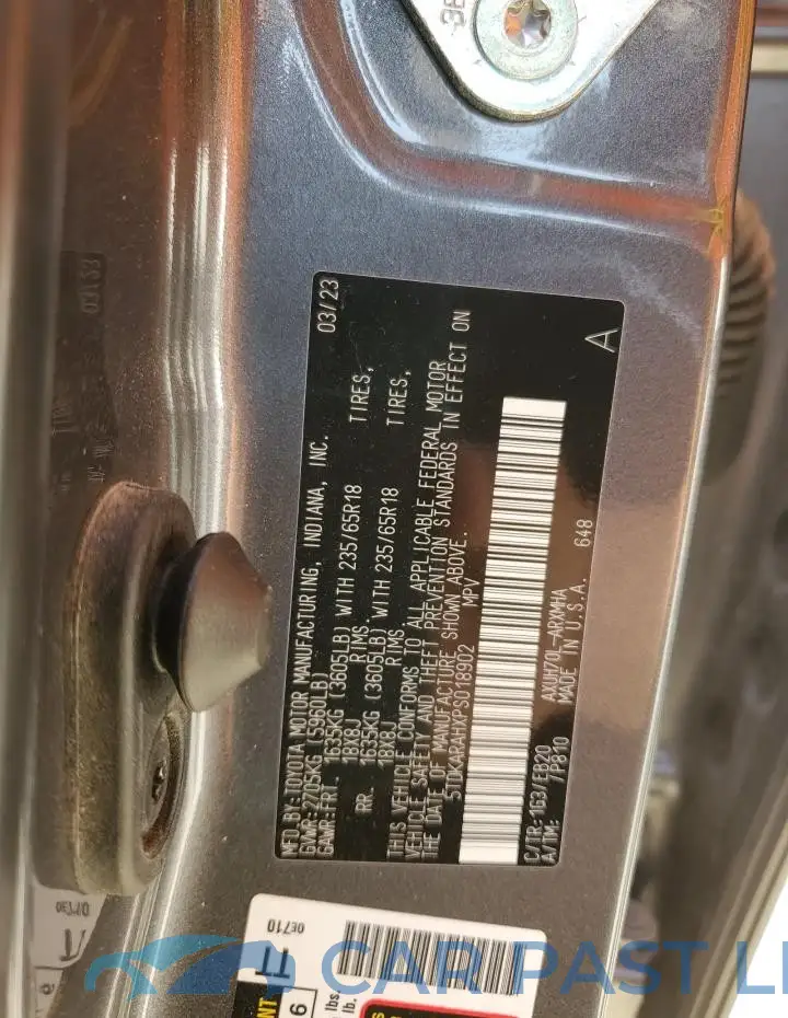 5TDKARAHXPS018902# 13