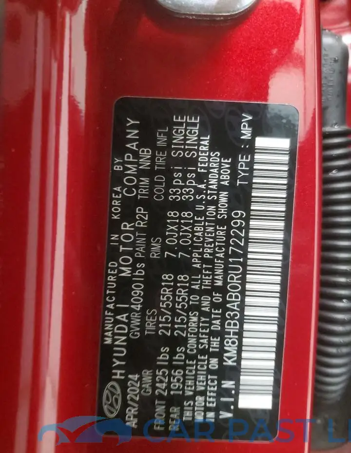KM8HB3AB0RU172299# 13