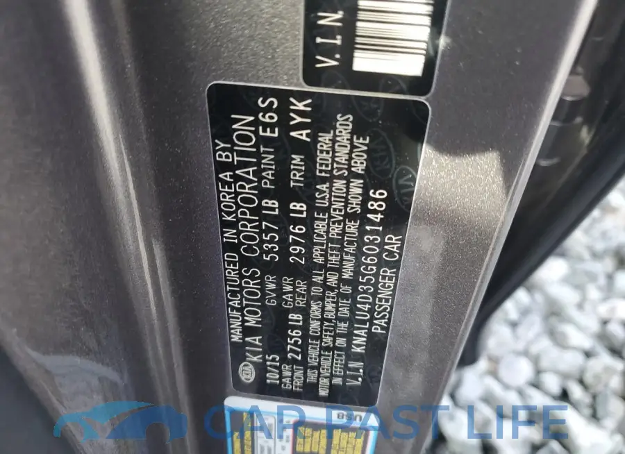 KNALU4D35G6031486# 13