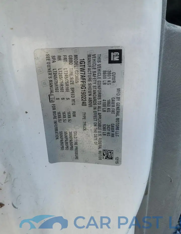 1GTW7AFF9G1902240# 13