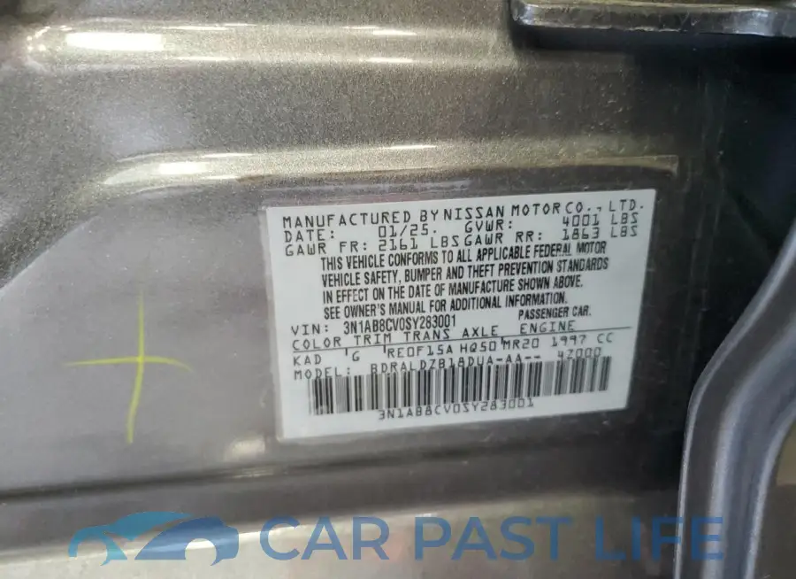 3N1AB8CV0SY283001# 12