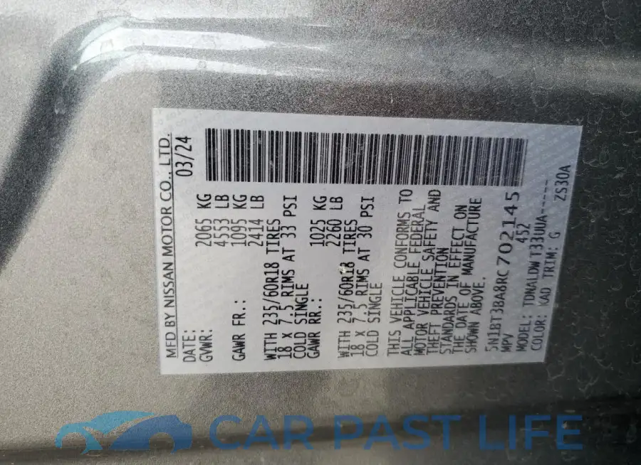 5N1BT3BA8RC702145# 13