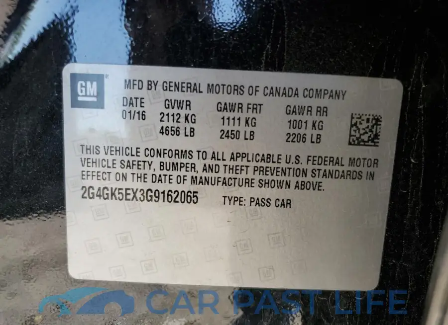 2G4GK5EX3G9162065# 12
