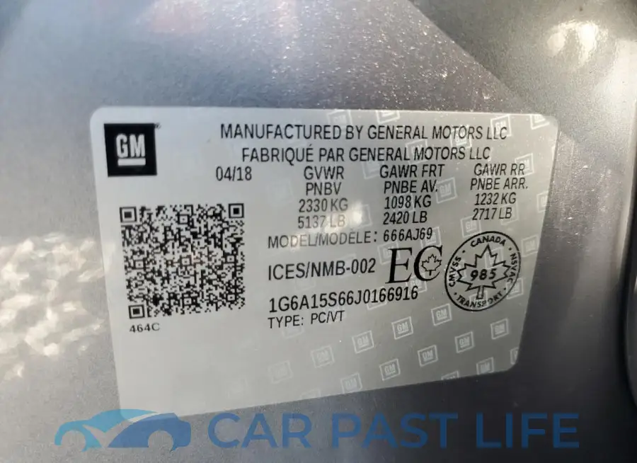 1G6A15S66J0166916# 12