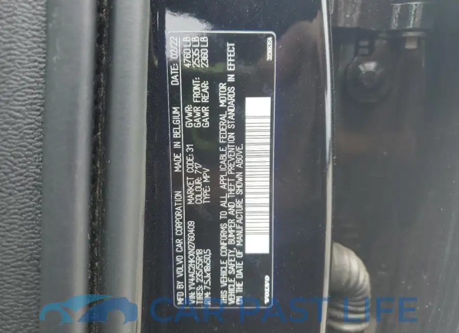 YV4AC2HKXN2760409# 12