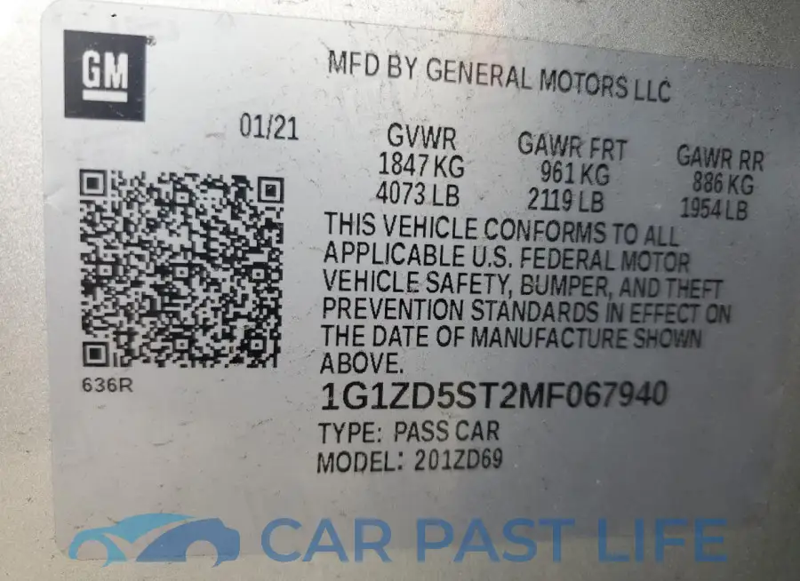 1G1ZD5ST2MF067940# 12