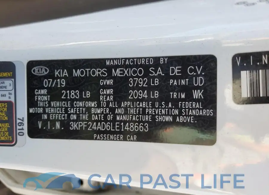 3KPF24AD6LE148663# 12