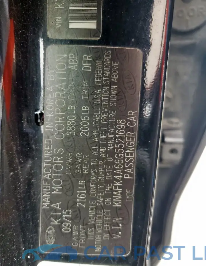 KNAFK4A66G5521698# 12